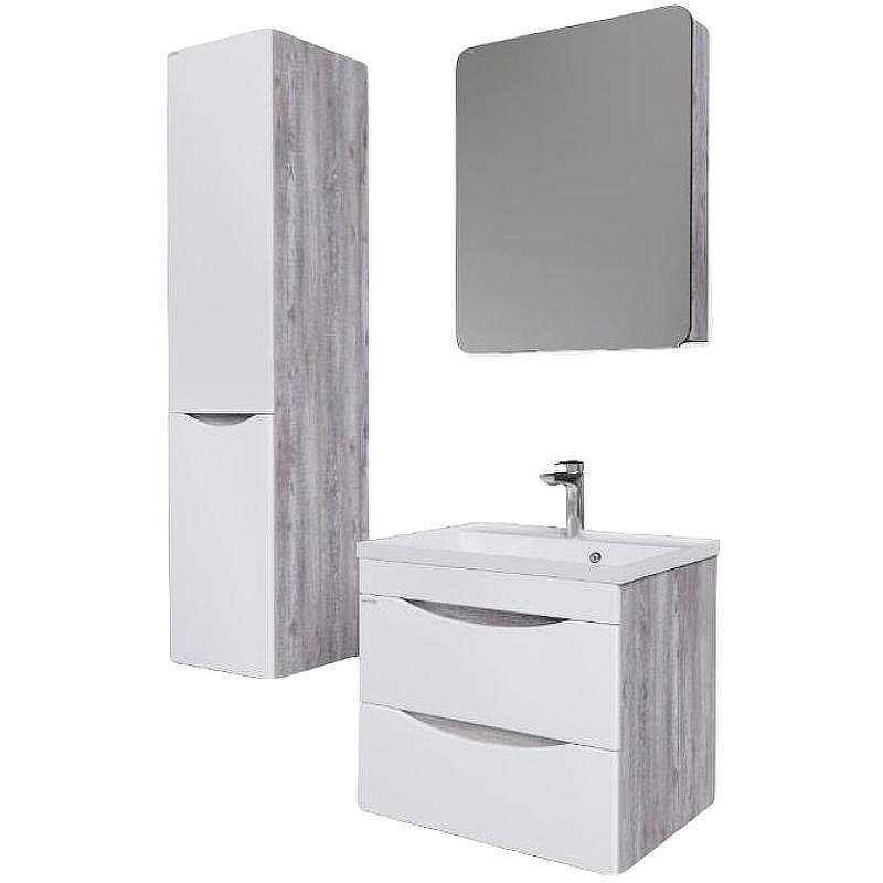 Тумба под раковину Grossman Талис 60 106010 подвесная Бетон пайн Белый глянец, купить, цена, заказать, магазин, доставка, скидка, промокод, купить, цена, заказать, магазин, доставка, скидка, промокод