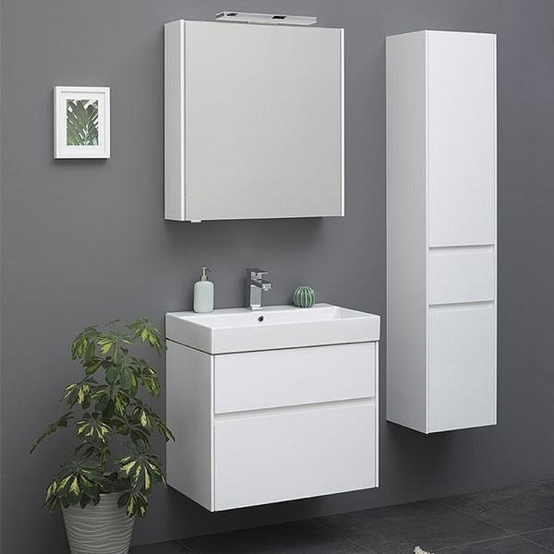 Тумба под раковину Aquanet Бруклин 70 подвесная Белая 203959, купить, цена, заказать, магазин, доставка, скидка, промокод, купить, цена, заказать, магазин, доставка, скидка, промокод