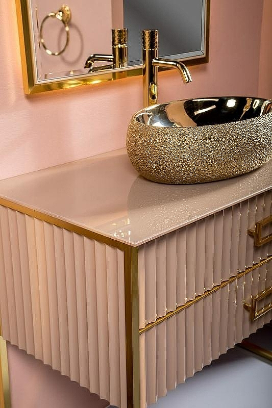 Тумба под раковину Boheme Armadi Art Monaco 100 867-100-CPG Капучино глянец Золото, купить, цена, заказать, магазин, доставка, скидка, промокод, купить, цена, заказать, магазин, доставка, скидка, промокод