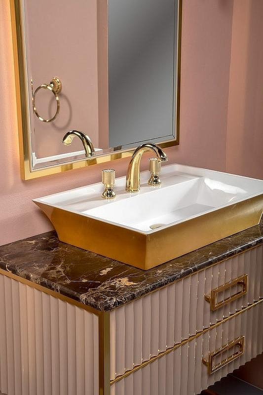 Тумба под раковину Boheme Armadi Art Monaco 100 867-100-CPG Капучино глянец Золото, купить, цена, заказать, магазин, доставка, скидка, промокод, купить, цена, заказать, магазин, доставка, скидка, промокод