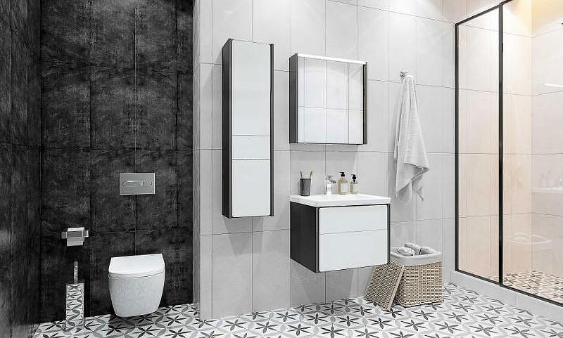 Тумба под раковину Roca Ronda 70 ZRU9302964 подвесная Белый глянец Антрацит, купить, цена, заказать, магазин, доставка, скидка, промокод, купить, цена, заказать, магазин, доставка, скидка, промокод