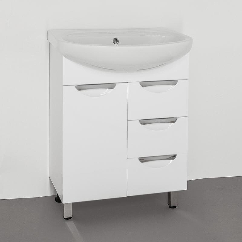 Тумба под раковину Style Line Жасмин 65 Белый глянец, купить, цена, заказать, магазин, доставка, скидка, промокод, купить, цена, заказать, магазин, доставка, скидка, промокод