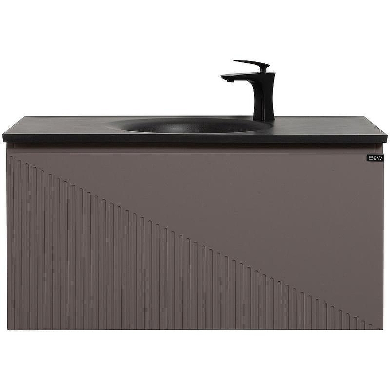 Тумба с раковиной Black&White Universe U918.900-3 90 9189003 подвесная Misty Grey, купить, цена, заказать, магазин, доставка, скидка, промокод, купить, цена, заказать, магазин, доставка, скидка, промокод