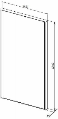 Зеркало Allen Brau Infinity 60 1.21020.BL с подсветкой Черное с сенсорным выключателем