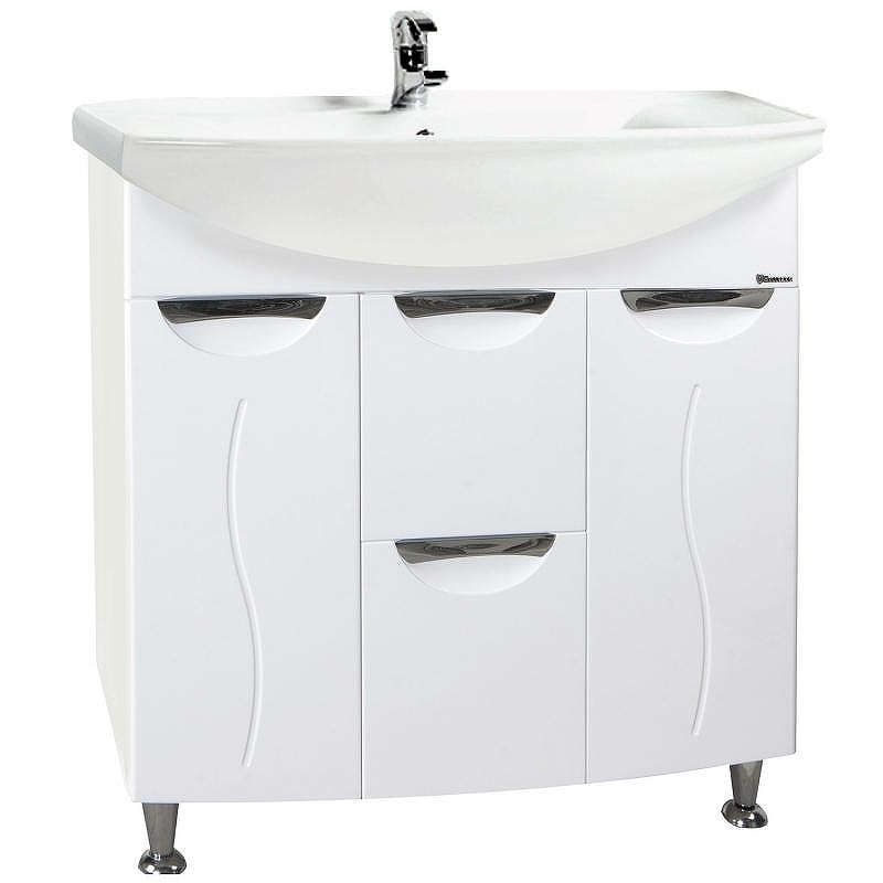 Тумба под раковину Bellezza Глория 85 4638514100013 с бельевой корзиной Белая, купить, цена, заказать, магазин, доставка, скидка, промокод, купить, цена, заказать, магазин, доставка, скидка, промокод