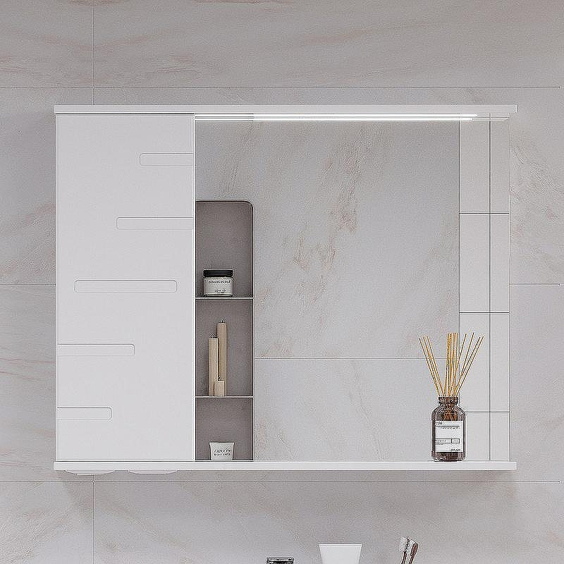 Зеркало со шкафом Volna Joli 80 L zsJOLI80.L-01 с подсветкой Белое, купить, цена, заказать, магазин, доставка, скидка, промокод, купить, цена, заказать, магазин, доставка, скидка, промокод