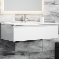 Тумба с раковиной SanVit Авеню-1 100 kavenu1100 в цвете Ral подвесная Белый глянец, купить, цена, заказать, магазин, доставка, скидка, промокод, купить, цена, заказать, магазин, доставка, скидка, промокод