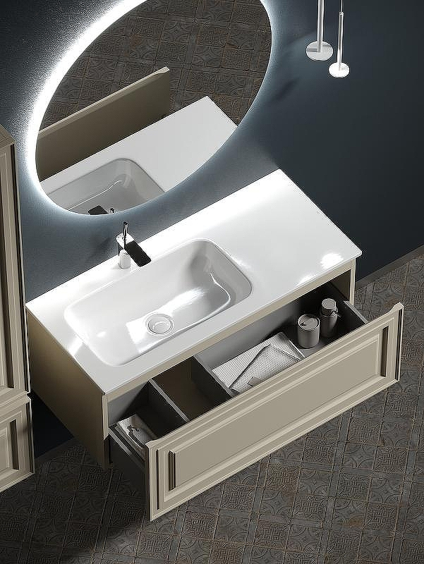 Тумба под раковину Sancos Very 100 L VR100LCE подвесная Beige Soft, купить, цена, заказать, магазин, доставка, скидка, промокод, купить, цена, заказать, магазин, доставка, скидка, промокод