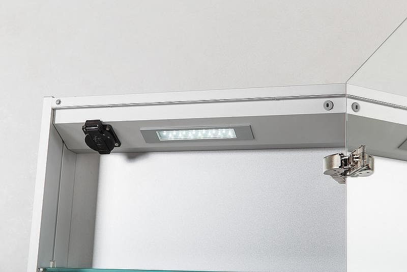 Зеркальный шкаф BelBagno 60 R SPC-1A-DL-BL-600 с подсветкой Сатин, купить, цена, заказать, магазин, доставка, скидка, промокод, купить, цена, заказать, магазин, доставка, скидка, промокод