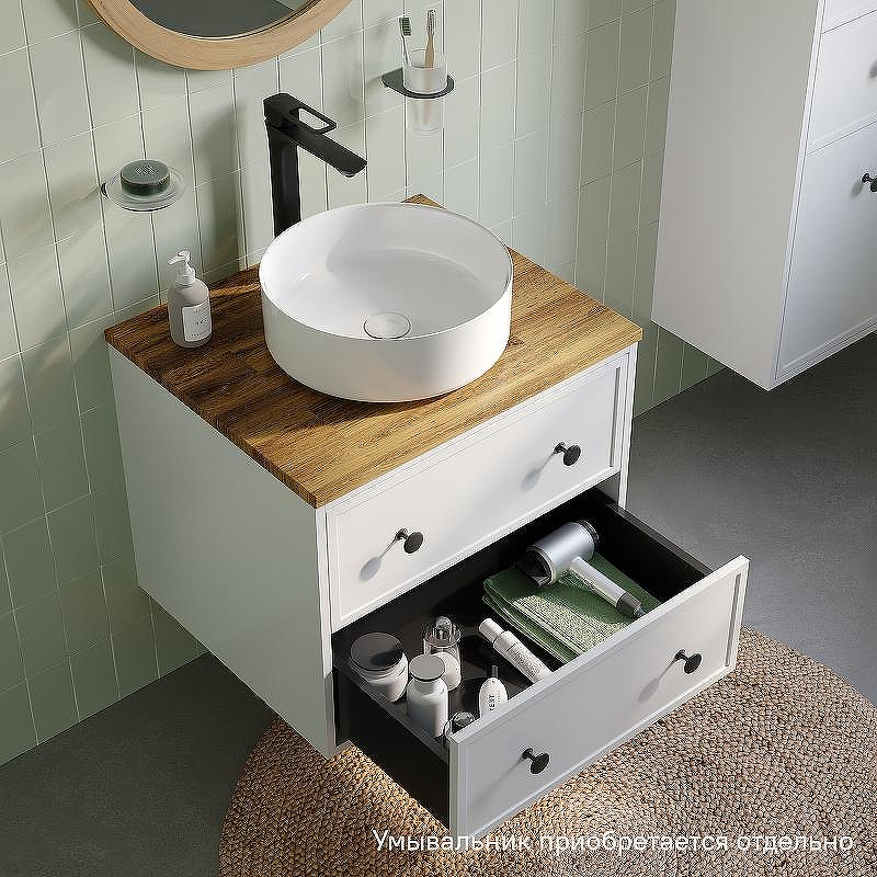 Тумба под раковину Iddis Torr 60 TOR60WBi95K подвесная Белая матовая, купить, цена, заказать, магазин, доставка, скидка, промокод, купить, цена, заказать, магазин, доставка, скидка, промокод