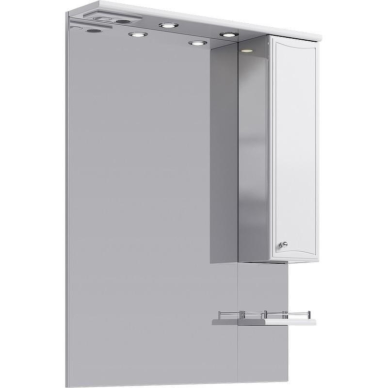 Зеркало со шкафом Aqwella Барселона 80 Ba.02.08 с подсветкой Белое, купить, цена, заказать, магазин, доставка, скидка, промокод, купить, цена, заказать, магазин, доставка, скидка, промокод