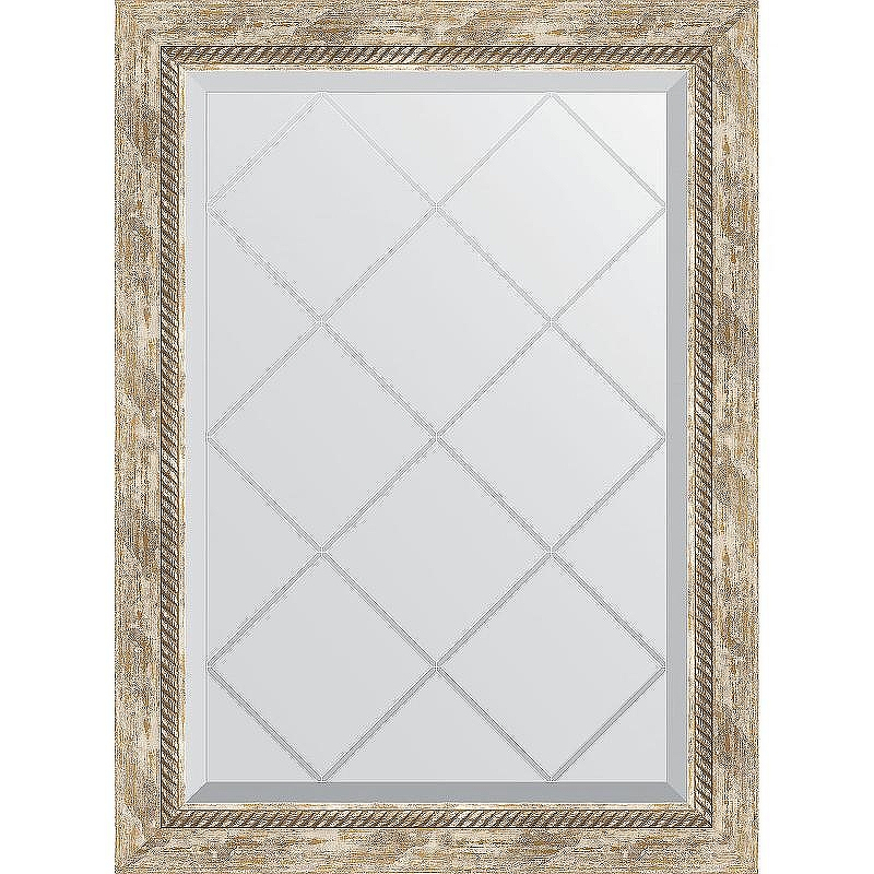 Зеркало Evoform Exclusive-G 86х63 BY 4091 с гравировкой в багетной раме - Прованс с плетением 70, купить, цена, заказать, магазин, доставка, скидка, промокод, купить, цена, заказать, магазин, доставка, скидка, промокод
