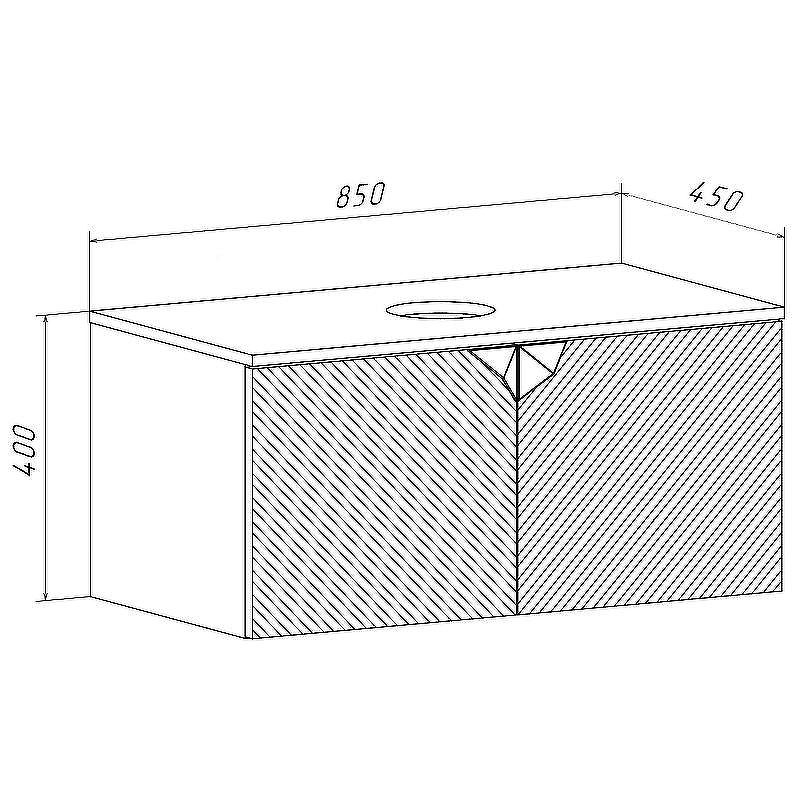 Тумба под раковину Runo Андорра 85 00-00002017 подвесная Кашемир серый Дуб какао, купить, цена, заказать, магазин, доставка, скидка, промокод, купить, цена, заказать, магазин, доставка, скидка, промокод