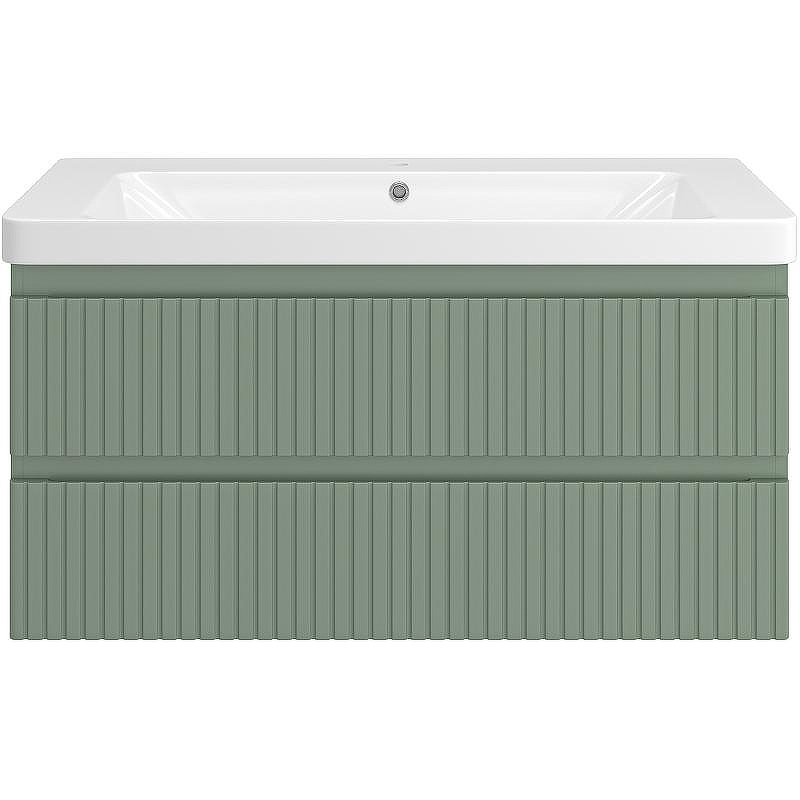 Тумба с раковиной Brevita Victory 105 УТ000016000 подвесная Зеленая матовая, купить, цена, заказать, магазин, доставка, скидка, промокод, купить, цена, заказать, магазин, доставка, скидка, промокод