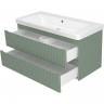 Тумба с раковиной Brevita Victory 105 УТ000016000 подвесная Зеленая матовая, купить, цена, заказать, магазин, доставка, скидка, промокод, купить, цена, заказать, магазин, доставка, скидка, промокод