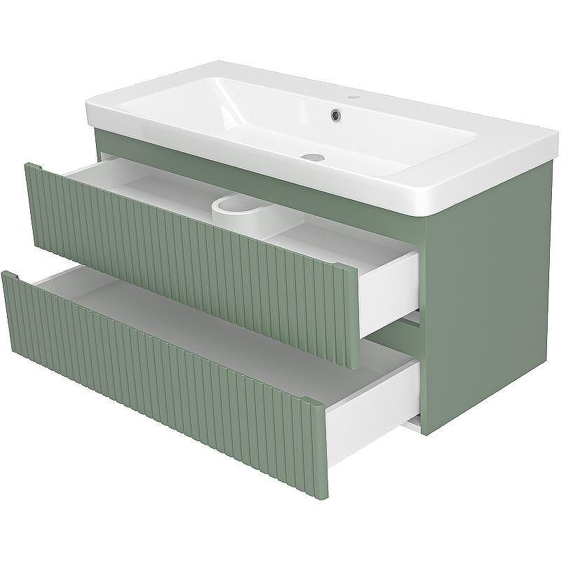 Тумба с раковиной Brevita Victory 105 УТ000016000 подвесная Зеленая матовая, купить, цена, заказать, магазин, доставка, скидка, промокод, купить, цена, заказать, магазин, доставка, скидка, промокод