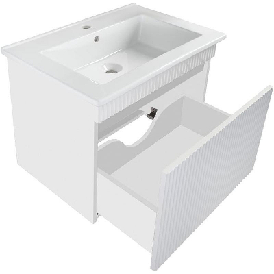 Тумба под раковину Runo Модена 75 00-00002200 подвесная Белая