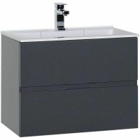 Тумба с раковиной Aquanet Алвита 70 213093 подвесная Серый антрацит, купить, цена, заказать, магазин, доставка, скидка, промокод, купить, цена, заказать, магазин, доставка, скидка, промокод
