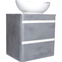 Тумба под раковину Style Line Атлантика Люкс Plus 60 СС-00002279 подвесная Темный бетон, купить, цена, заказать, магазин, доставка, скидка, промокод, купить, цена, заказать, магазин, доставка, скидка, промокод