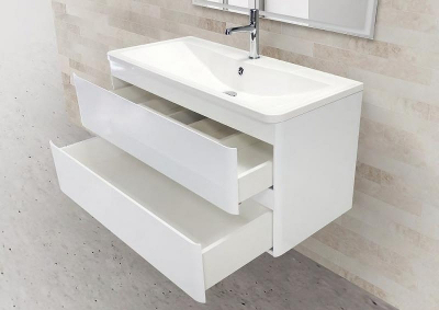 Тумба под раковину BelBagno ACQUA-900-2C-SO-BL подвесная Bianco Lucido