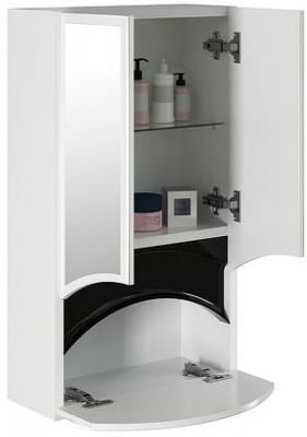 Зеркальный шкаф Mixline Радуга 46 522476 Белый Черный