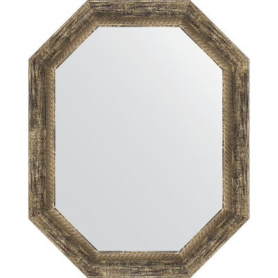 Зеркало Evoform Octagon 58x73 BY 7122 в багетной раме - Старое дерево с плетением 70