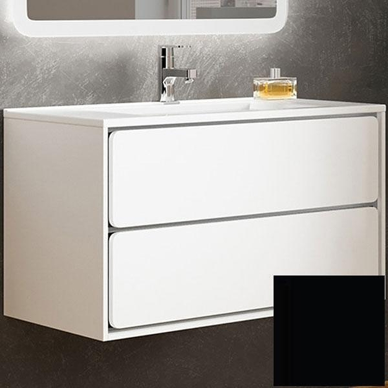 Тумба с раковиной SanVit Бруно-2 120 kbruno2120 в цвете Ral подвесная Черный глянец, купить, цена, заказать, магазин, доставка, скидка, промокод, купить, цена, заказать, магазин, доставка, скидка, промокод