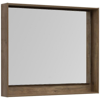 Зеркало Aquanet Милан 100 336401 с подсветкой Дуб рустикальный с сенсорным выключателем