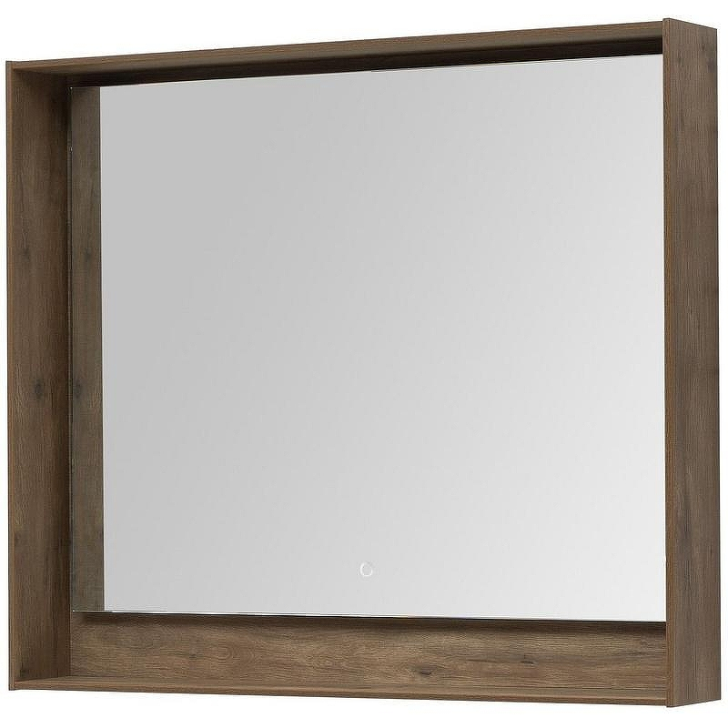 Зеркало Aquanet Милан 100 336401 с подсветкой Дуб рустикальный с сенсорным выключателем, купить, цена, заказать, магазин, доставка, скидка, промокод, купить, цена, заказать, магазин, доставка, скидка, промокод