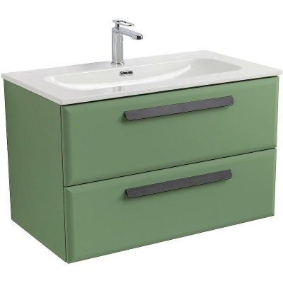 Тумба под раковину Cezares Eco-Cer-N 80 ECO-CER-N-800-2C-SO-PS-P подвесная Фисташковый Софт без ручек