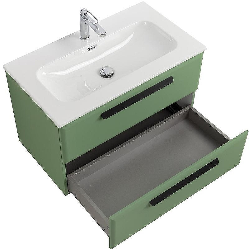 Тумба под раковину Cezares Eco-Cer-N 80 ECO-CER-N-800-2C-SO-PS-P подвесная Фисташковый Софт без ручек, купить, цена, заказать, магазин, доставка, скидка, промокод, купить, цена, заказать, магазин, доставка, скидка, промокод