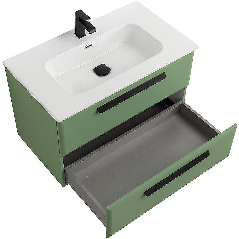 Тумба под раковину Cezares Eco-Cer-N 80 ECO-CER-N-800-2C-SO-PS-P подвесная Фисташковый Софт без ручек, купить, цена, заказать, магазин, доставка, скидка, промокод, купить, цена, заказать, магазин, доставка, скидка, промокод