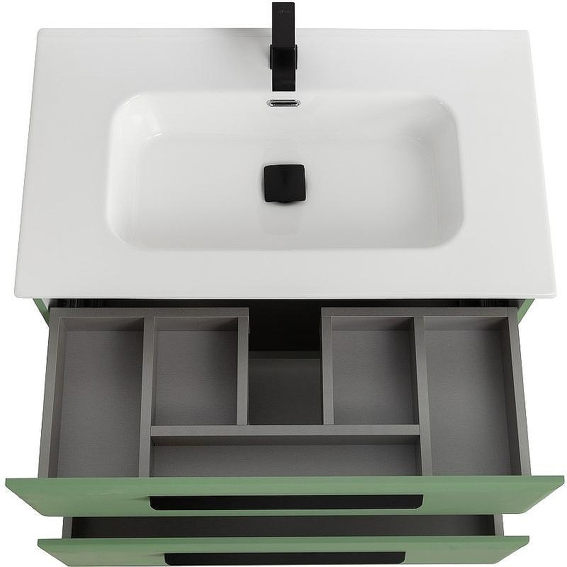 Тумба под раковину Cezares Eco-Cer-N 80 ECO-CER-N-800-2C-SO-PS-P подвесная Фисташковый Софт без ручек, купить, цена, заказать, магазин, доставка, скидка, промокод, купить, цена, заказать, магазин, доставка, скидка, промокод