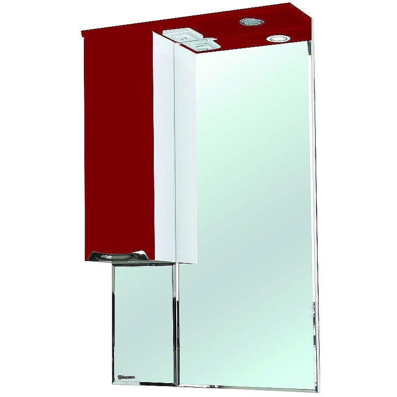 Зеркало со шкафом Bellezza Альфа 55 L 4618808002032 с подсветкой Белое Красное, купить, цена, заказать, магазин, доставка, скидка, промокод, купить, цена, заказать, магазин, доставка, скидка, промокод