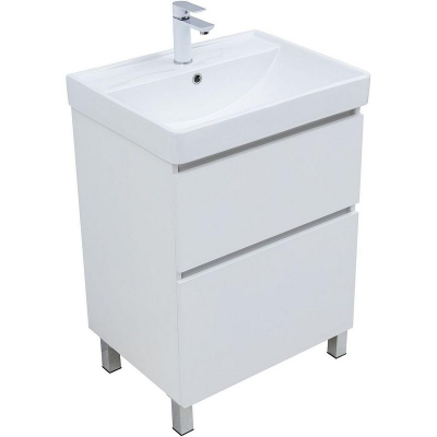 Тумба под раковину Aquanet Вега 60 344121 Белый глянец