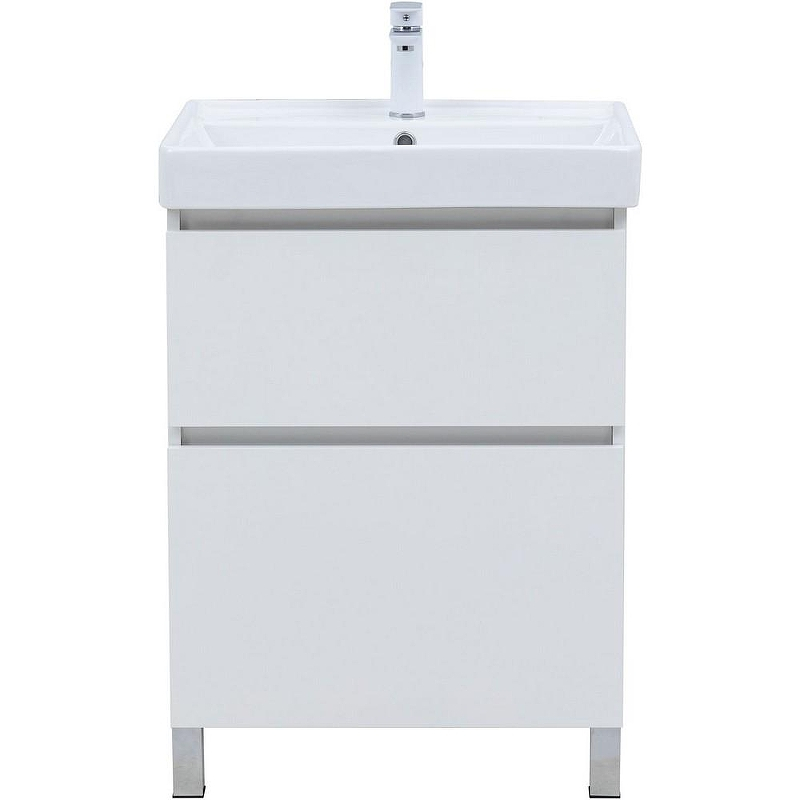 Тумба под раковину Aquanet Вега 60 344121 Белый глянец, купить, цена, заказать, магазин, доставка, скидка, промокод, купить, цена, заказать, магазин, доставка, скидка, промокод