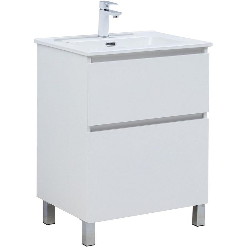 Тумба под раковину Aquanet Вега 60 344121 Белый глянец, купить, цена, заказать, магазин, доставка, скидка, промокод, купить, цена, заказать, магазин, доставка, скидка, промокод