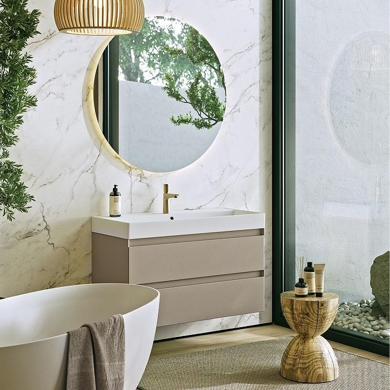 Тумба под раковину Aqwella Geometria 100 GE01102MD подвесная Морская дюна, купить, цена, заказать, магазин, доставка, скидка, промокод, купить, цена, заказать, магазин, доставка, скидка, промокод