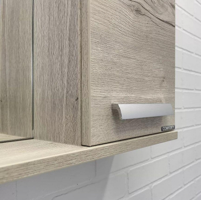 Зеркало со шкафом Comforty Марио 75 00-00016020 с подсветкой Дуб дымчатый