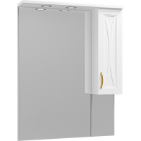 Зеркало Misty Амбра 80 R П-Амб0280-0322ЯП с подсветкой Белое матовое, купить, цена, заказать, магазин, доставка, скидка, промокод, купить, цена, заказать, магазин, доставка, скидка, промокод