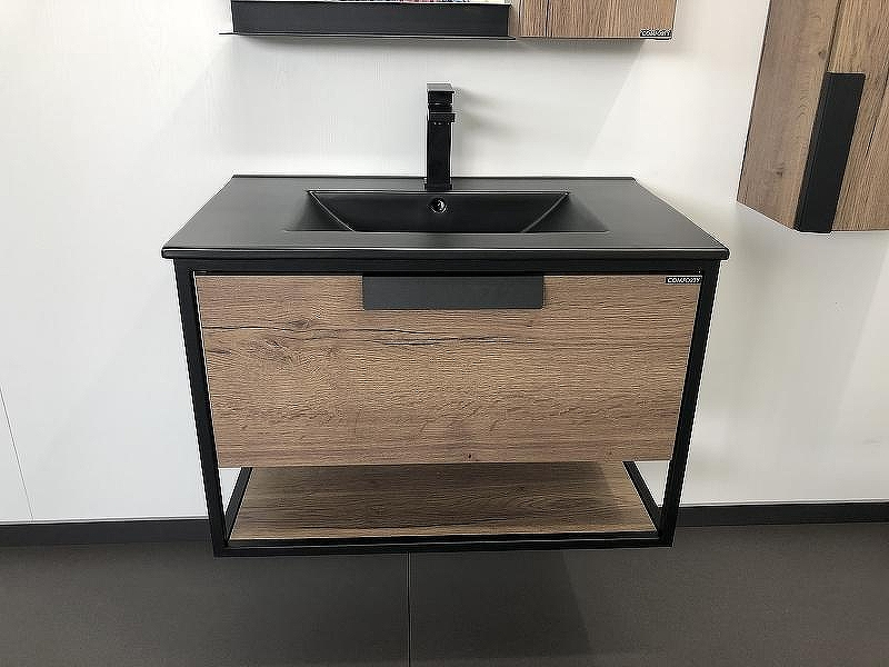 Тумба с раковиной Comforty Бонн 75 00-00001936 подвесная Дуб темный, купить, цена, заказать, магазин, доставка, скидка, промокод, купить, цена, заказать, магазин, доставка, скидка, промокод