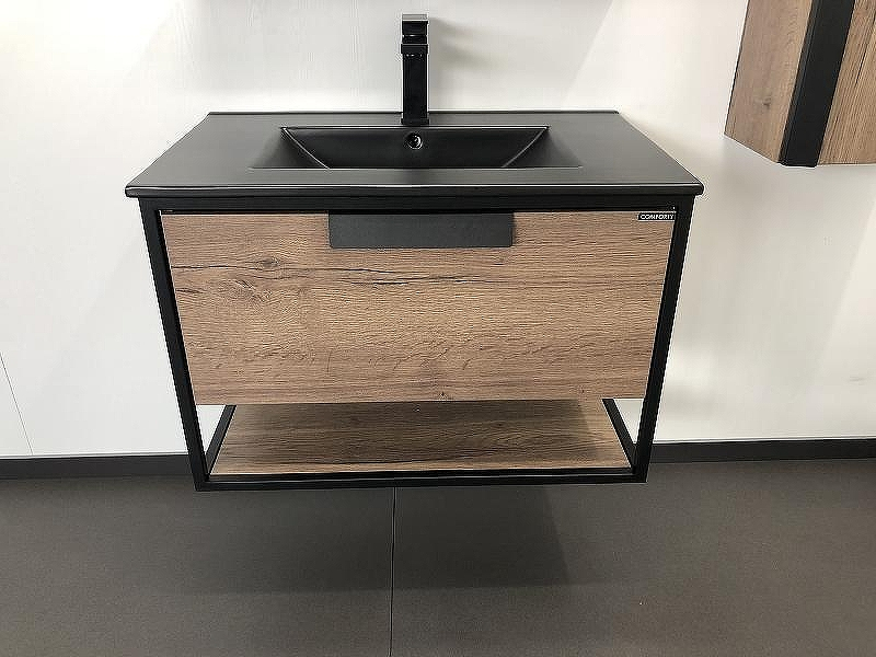 Тумба с раковиной Comforty Бонн 75 00-00001936 подвесная Дуб темный, купить, цена, заказать, магазин, доставка, скидка, промокод, купить, цена, заказать, магазин, доставка, скидка, промокод