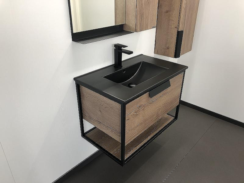 Тумба с раковиной Comforty Бонн 75 00-00001936 подвесная Дуб темный, купить, цена, заказать, магазин, доставка, скидка, промокод, купить, цена, заказать, магазин, доставка, скидка, промокод