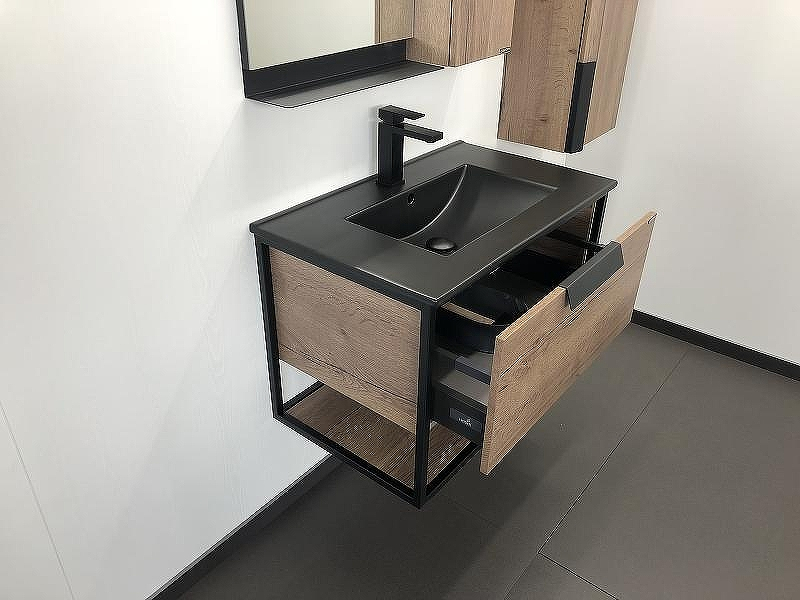 Тумба с раковиной Comforty Бонн 75 00-00001936 подвесная Дуб темный, купить, цена, заказать, магазин, доставка, скидка, промокод, купить, цена, заказать, магазин, доставка, скидка, промокод