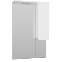 Зеркало со шкафом Misty Чегет 65 R П-Чег-02065-01П с подсветкой Белое глянцевое, купить, цена, заказать, магазин, доставка, скидка, промокод, купить, цена, заказать, магазин, доставка, скидка, промокод