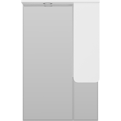 Зеркало со шкафом Misty Чегет 65 R П-Чег-02065-01П с подсветкой Белое глянцевое