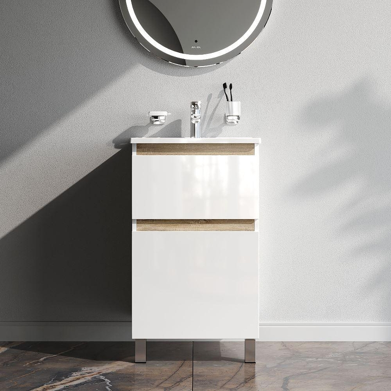 Тумба под раковину AM.PM X-joy 48 M85AFSX0502WG цвет Белый, купить, цена, заказать, магазин, доставка, скидка, промокод, купить, цена, заказать, магазин, доставка, скидка, промокод