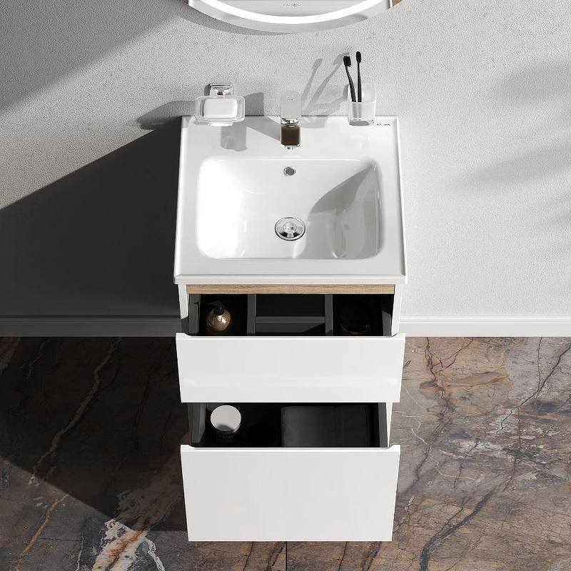 Тумба под раковину AM.PM X-joy 48 M85AFSX0502WG цвет Белый, купить, цена, заказать, магазин, доставка, скидка, промокод, купить, цена, заказать, магазин, доставка, скидка, промокод