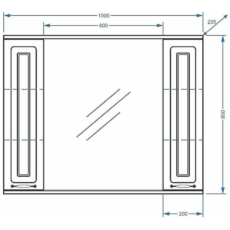 Зеркало со шкафом Stella Polar Кармела 100 SP-00000187 с подсветкой Ольха белая, купить, цена, заказать, магазин, доставка, скидка, промокод, купить, цена, заказать, магазин, доставка, скидка, промокод