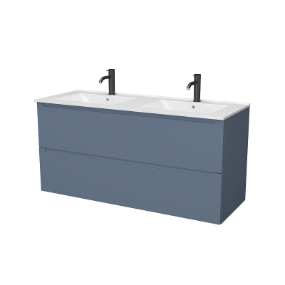 Тумба под раковину ЗОВ Дион 120 D120S подвесная цвет Серо-синий